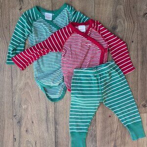 Hanna Andersson Christmas Kimono Bodysuit and Legging Bundle